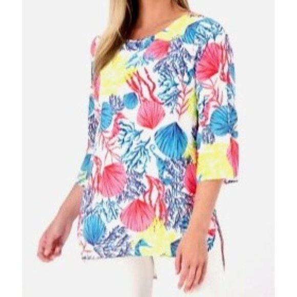 Jason Wu Printed Chiffon Blouse with Tank Top Size M Women’s Layered Top - Picture 1 of 5